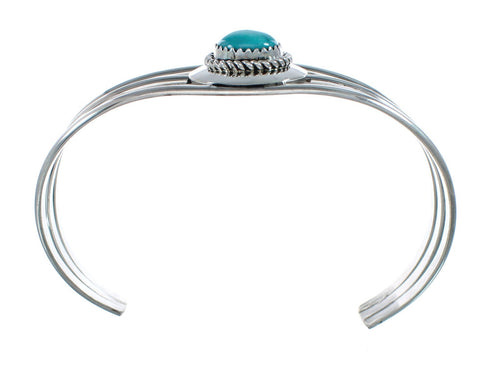 Native American Turquoise Sterling Silver Tear Drop Navajo Cuff Bracelet NX11628